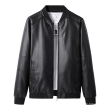 Wholesale Custom Men′s Winter Casual Plus Size Jacket Leather Waterproof Jackets PU Parka Coat